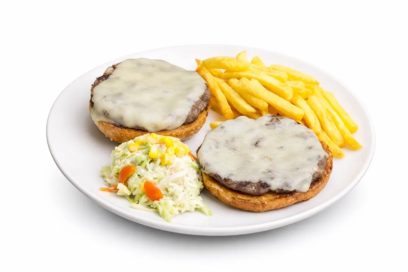 Cheese burger platter