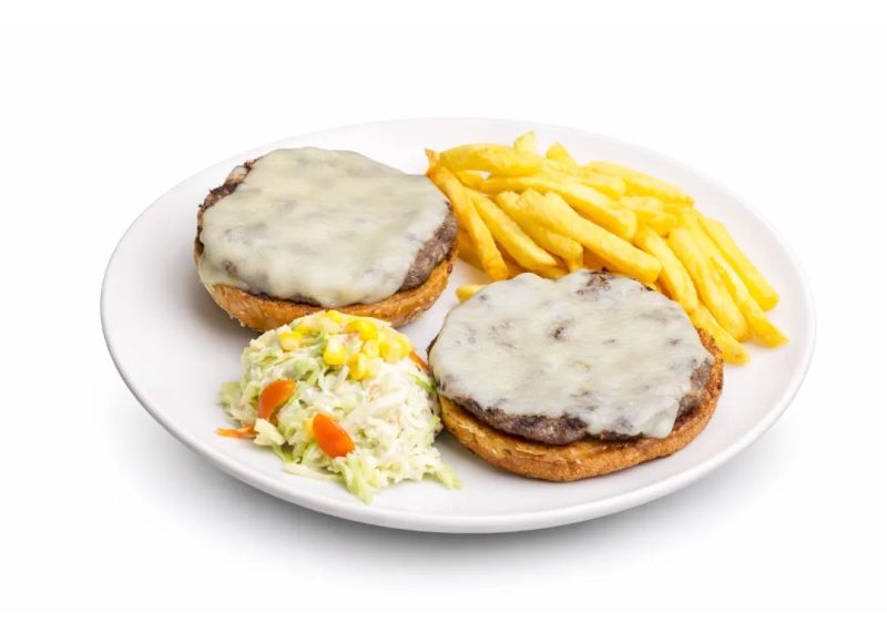 Cheese burger platter