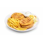 Chicken burger platter