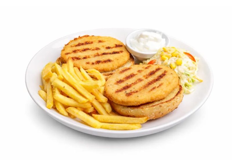 Chicken burger platter